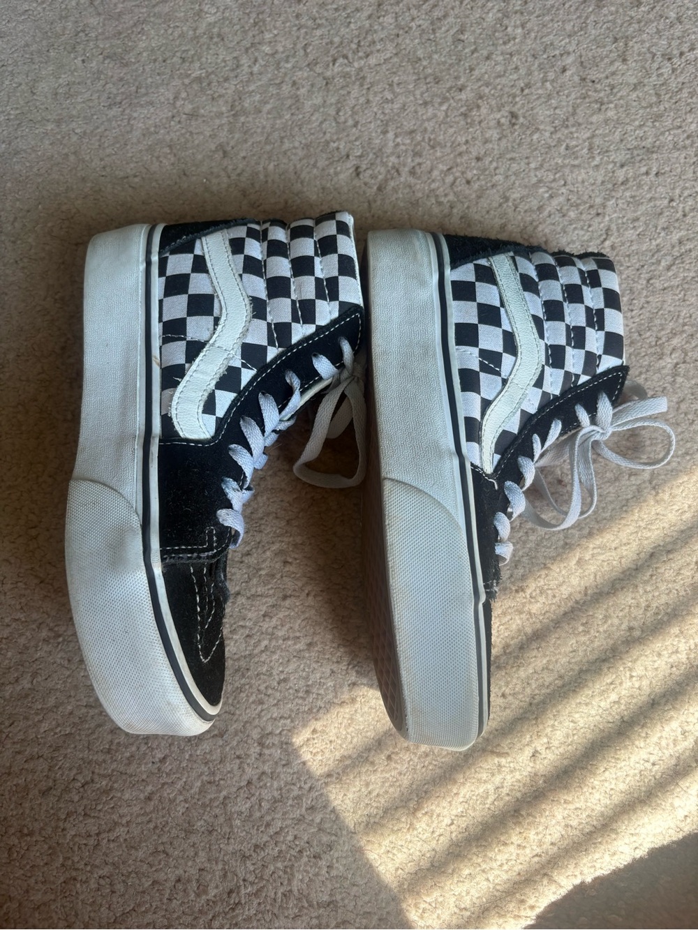 Black & White Checkered Sneakers